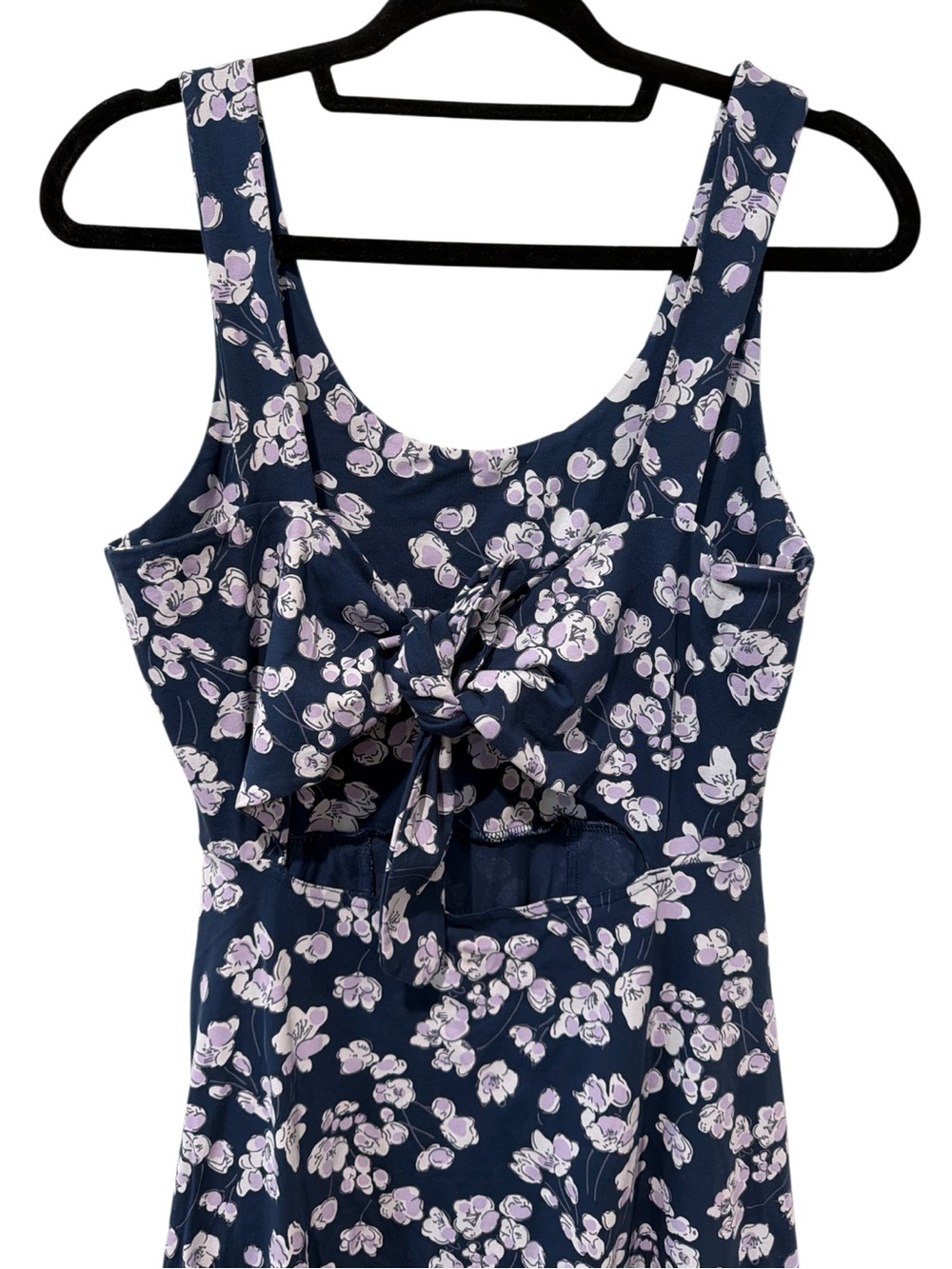 Pact Navy Dress with Lavender Floral Print - Picture 6 of 7